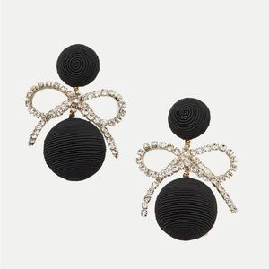 Rebecca de Ravenel Crystal Bow Drop Earrings